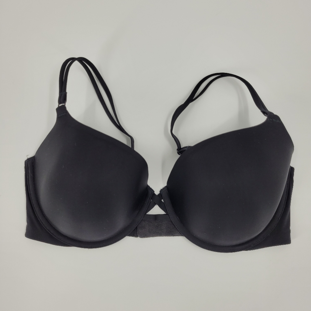 Victoria's Secret Bra Size 34DD Black Demi Underwire Adjustable Straps